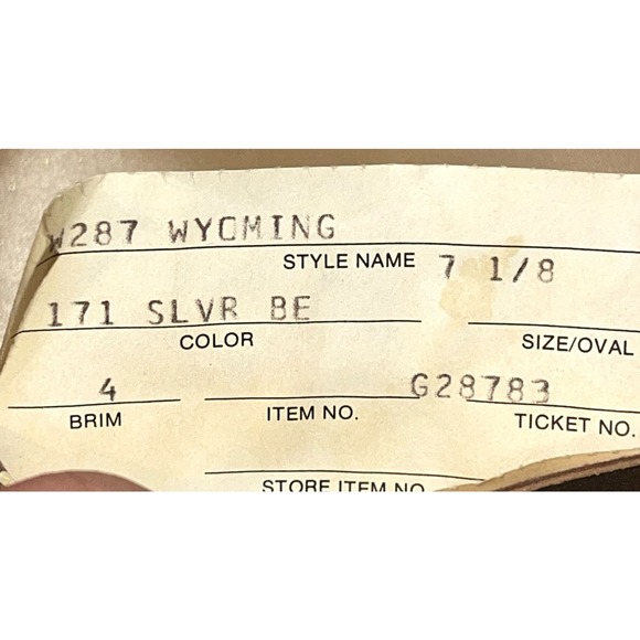 Haas Vintage Western Resistol Cowboy Hat Self Conforming 4X Beaver Silver 7 1/8 - Picture 6 of 10